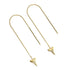 Boucles d'oreilles à enfiler avec chaîne à dents de requin par Lauren Howe | Or Vermeil .925 | Cristal